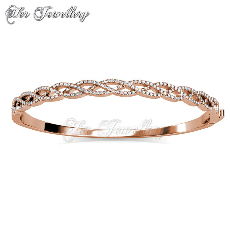 Swarovski Crystals Braided Bangle - Her Jewellery