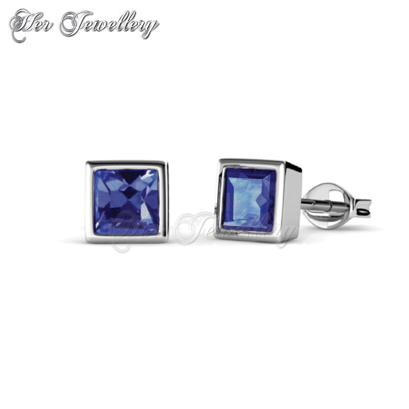 Swarovski Crystals 5 days Royal Earrings Set - Her Jewellery