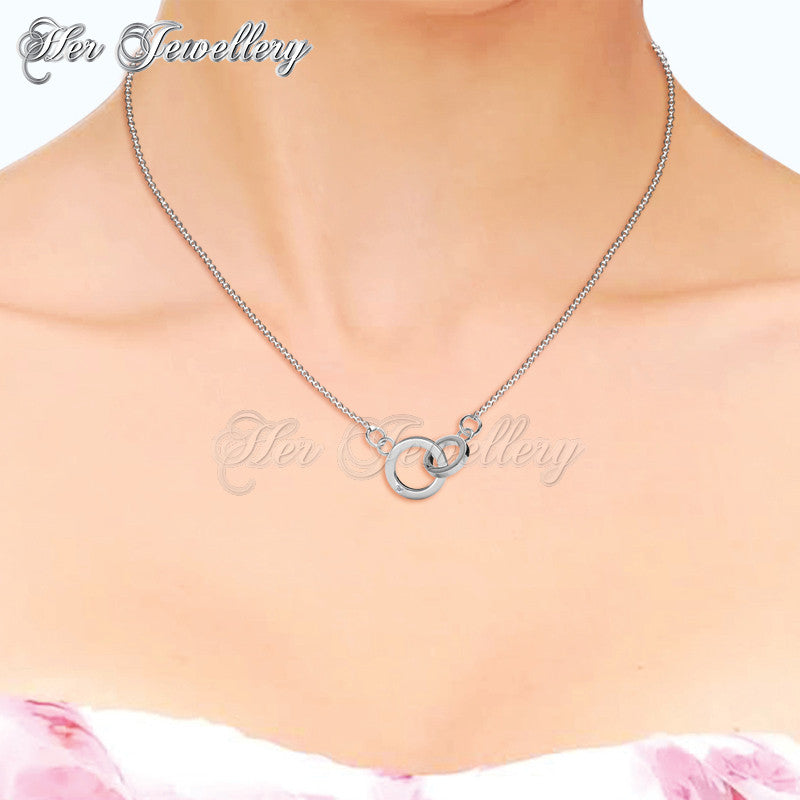 Swarovski Crystals Two Round Pendant - Her Jewellery