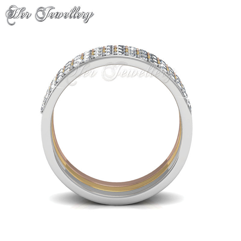 Swarovski Crystals Trinity Ring - Her Jewellery