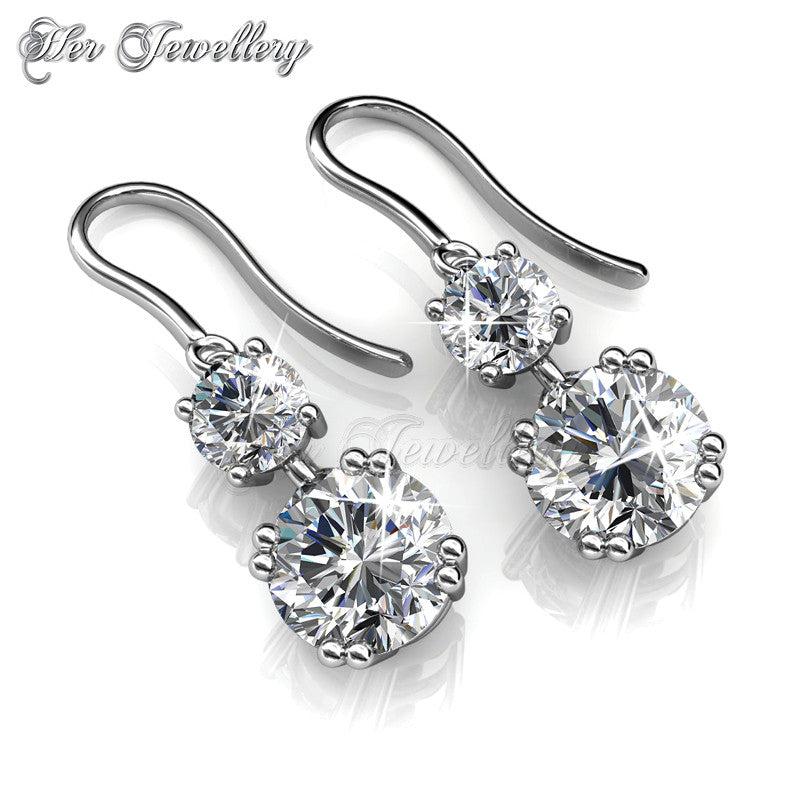 Swarovski Crystals Snowman Hook Earrings - Her Jewellery