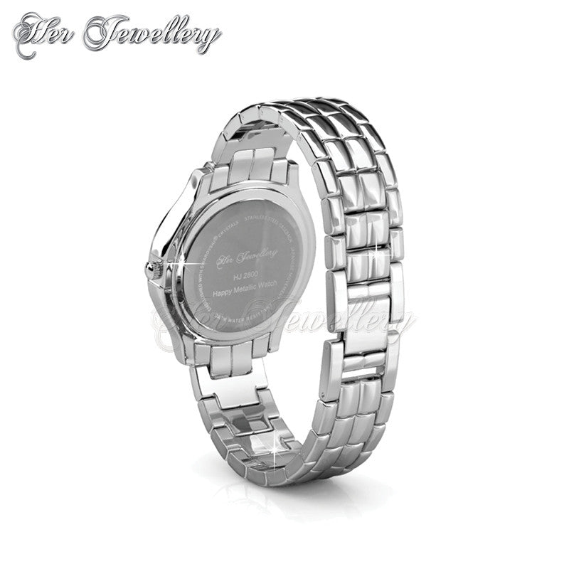 Swarovski Crystals Happy Metallic Watch - Her Jewellery