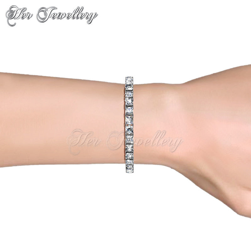 Swarovski Crystals Square Tennis Bracelet†- Her Jewellery