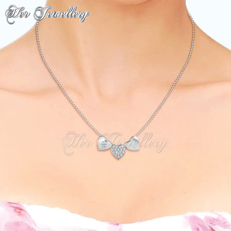 Swarovski Crystals Tri Darling Pendant - Her Jewellery