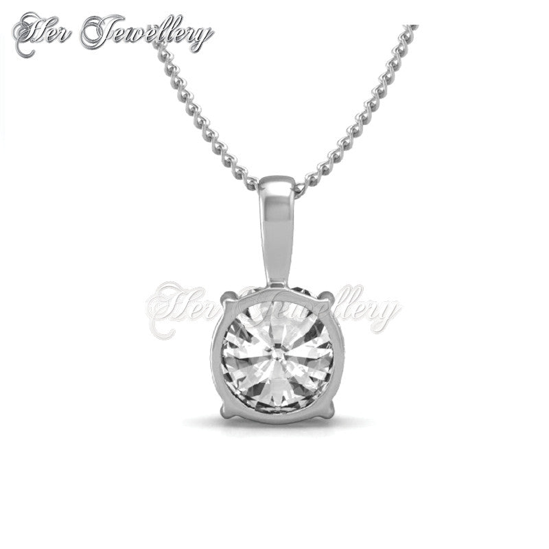 Swarovski Crystals Solitaire Pendant - Her Jewellery