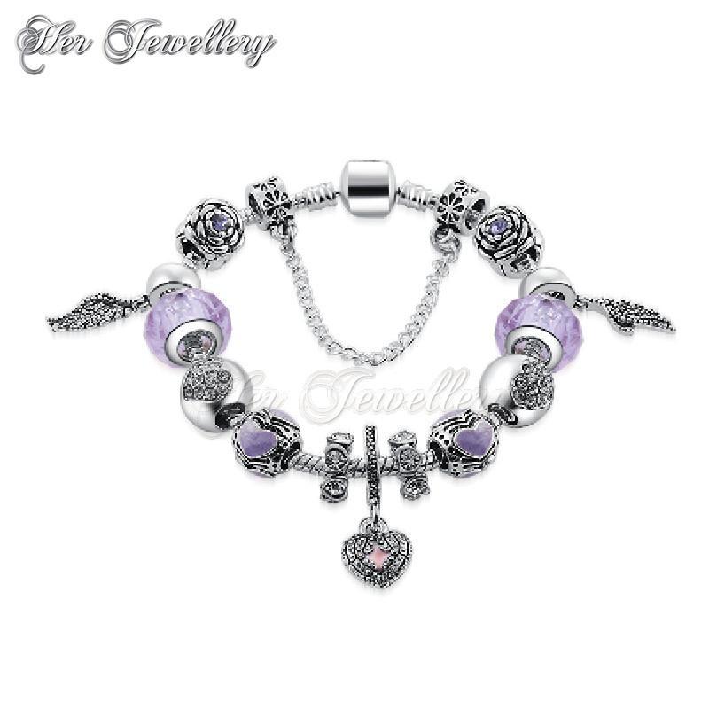 Swarovski Crystals Angel Charm Bracelet - Her Jewellery