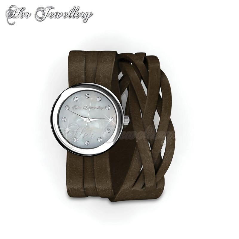 Swarovski Crystals Wrap Leather Watch - Her Jewellery