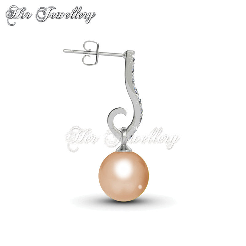 Swarovski Crystals Sophie Pearl Earrings Set - Her Jewellery