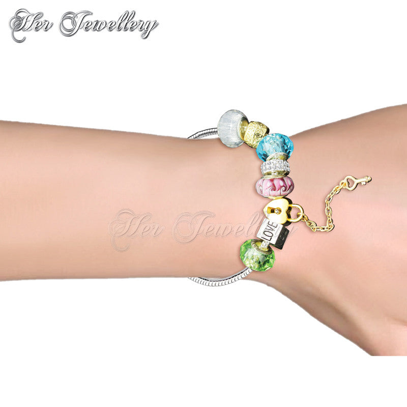 Swarovski Crystals Colorful Charm Bracelet - Her Jewellery