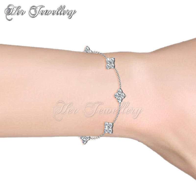 Swarovski Crystals Sweet Square Bracelet†- Her Jewellery