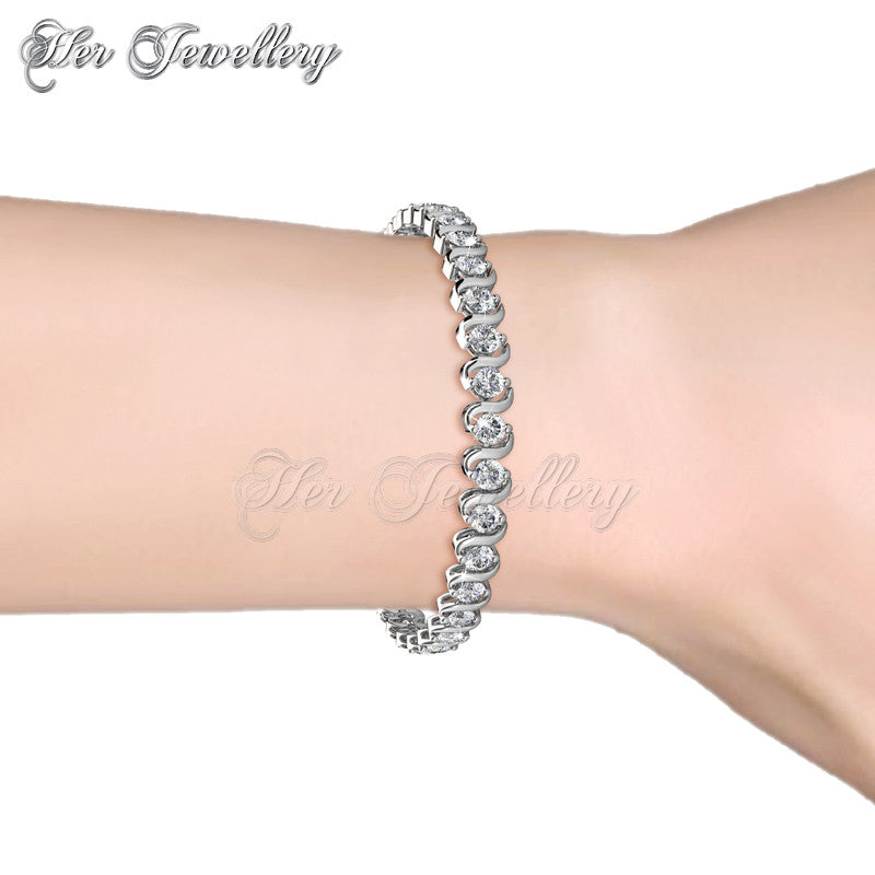 Swarovski Crystals Spiral Bracelet - Her Jewellery
