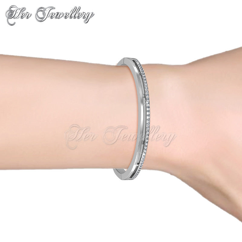 Swarovski Crystals Elegant Bangle - Her Jewellery