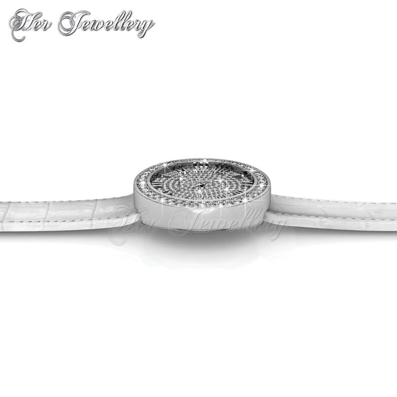 Swarovski Crystals Glamour Leather Watch†- Her Jewellery