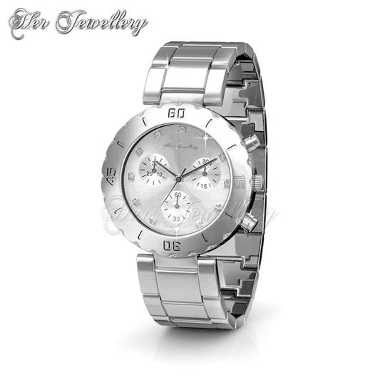 Swarovski Crystals Sporty Metallic Watch - Her Jewellery