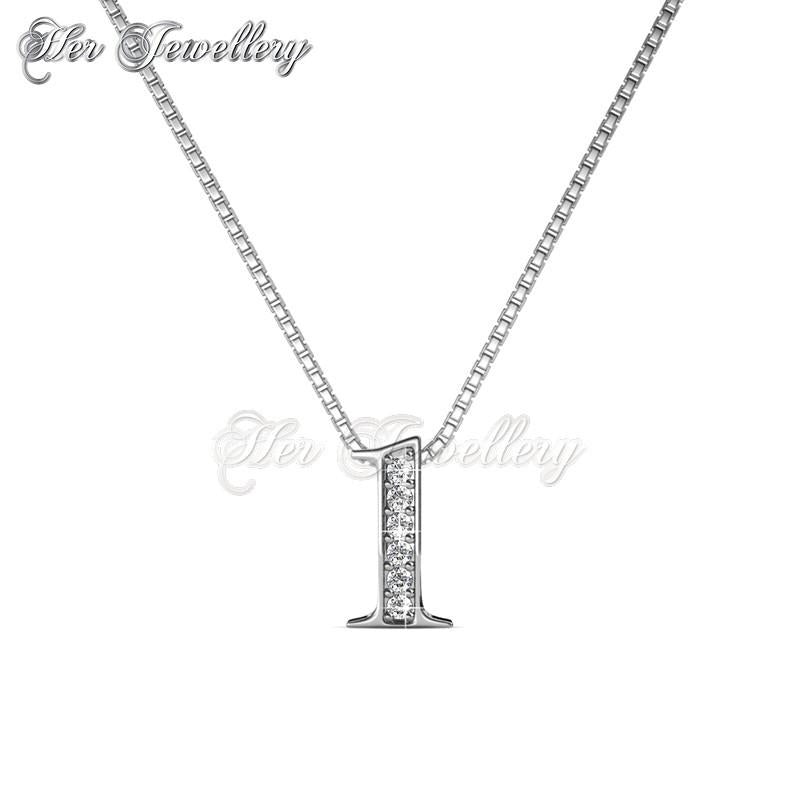 Swarovski Crystals Number Pendant - Her Jewellery