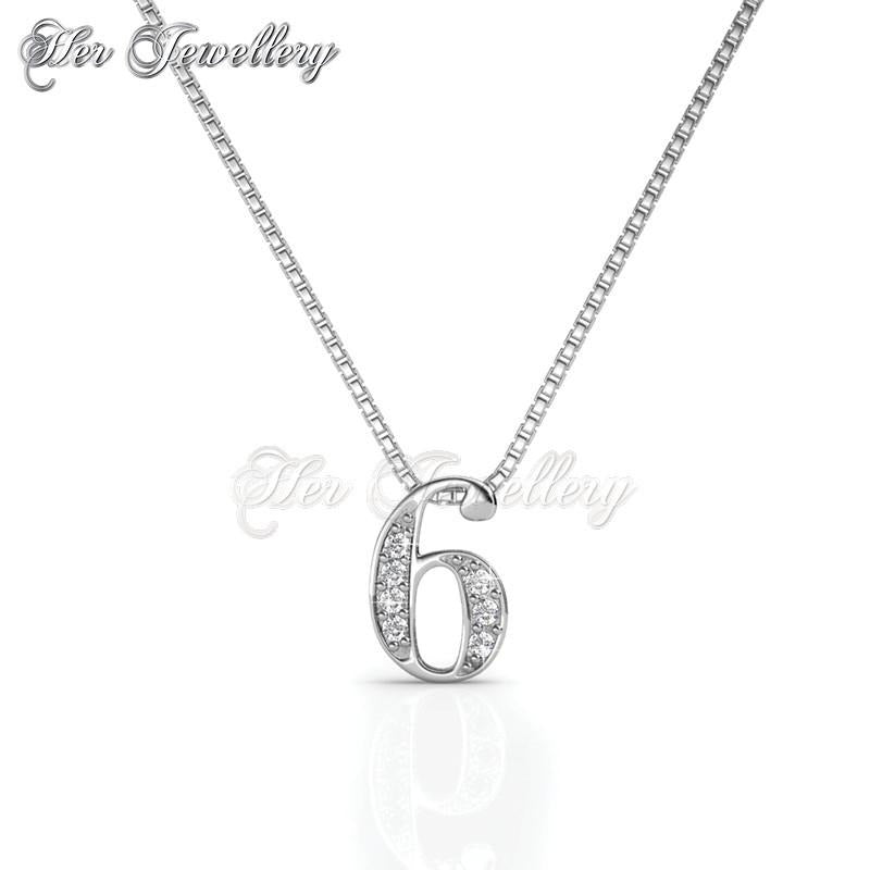 Swarovski Crystals Number Pendant - Her Jewellery