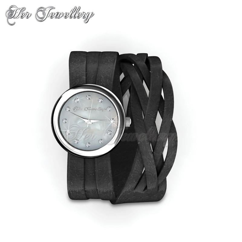 Swarovski Crystals Wrap Leather Watch - Her Jewellery