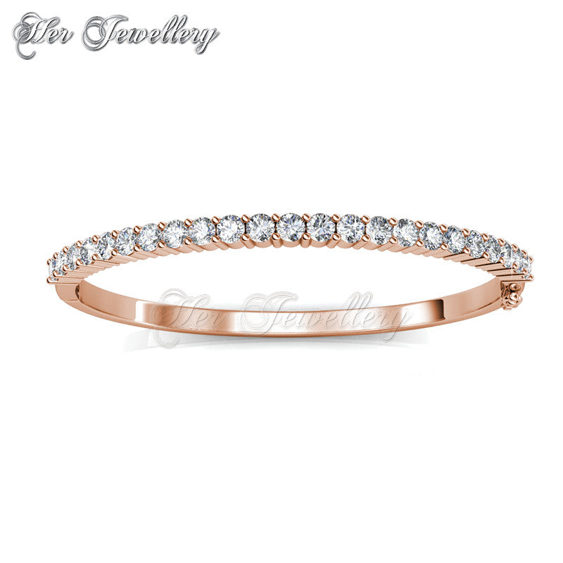 Swarovski Crystals Circle Tennis Bangle - Her Jewellery