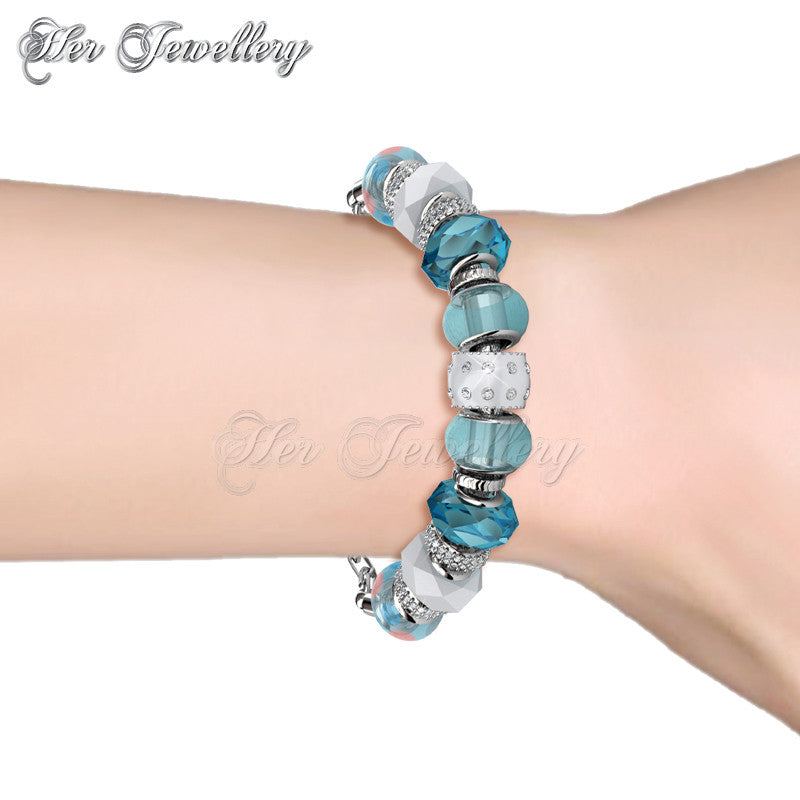 Swarovski Crystals Charm Bracelet - Her Jewellery