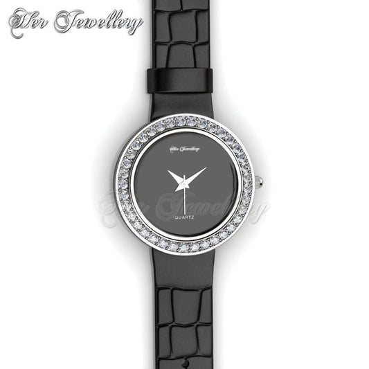 Swarovski Crystals Leather Watch - Her Jewellery