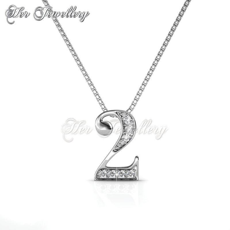 Swarovski Crystals Number Pendant - Her Jewellery
