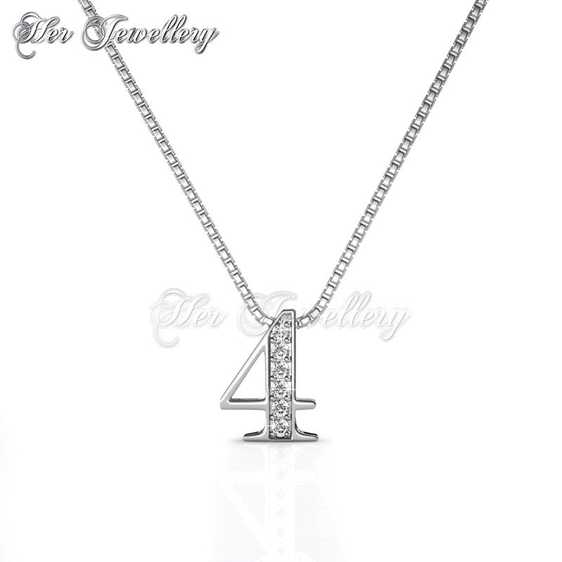Swarovski Crystals Number Pendant - Her Jewellery