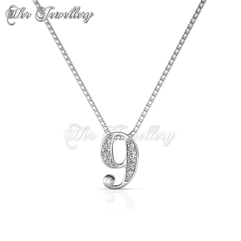 Swarovski Crystals Number Pendant - Her Jewellery