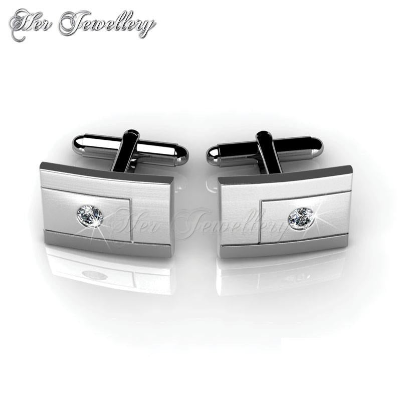 Swarovski Crystals Cufflinks - Groove - Her Jewellery