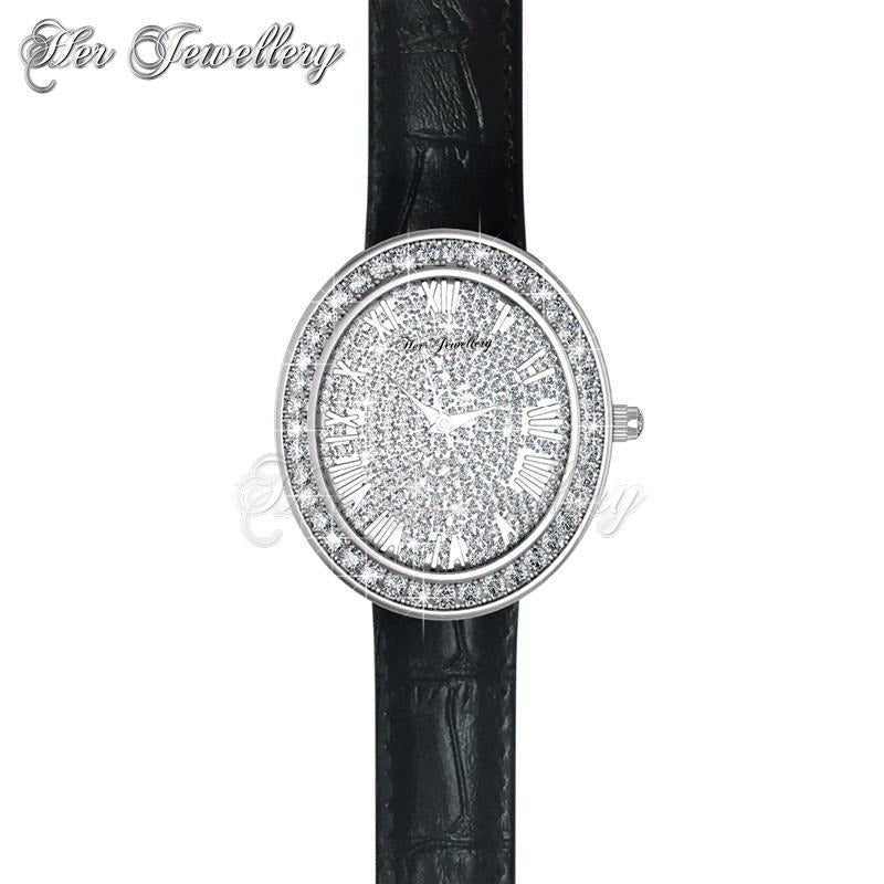 Swarovski Crystals Glamour Leather Watchâ€ - Her Jewellery