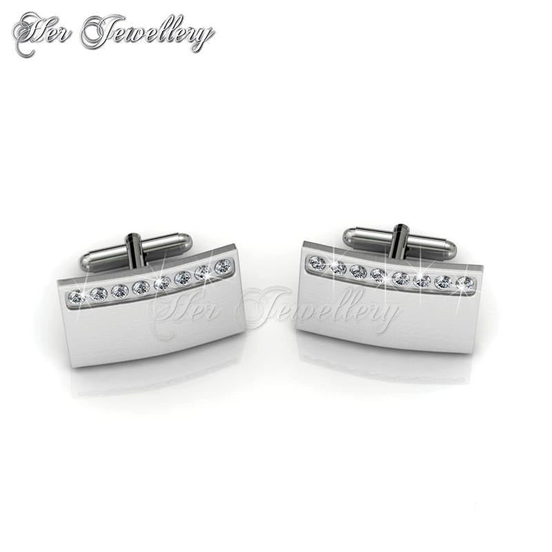 Swarovski Crystals Cufflinks (Mr Matt 1) - Her Jewellery