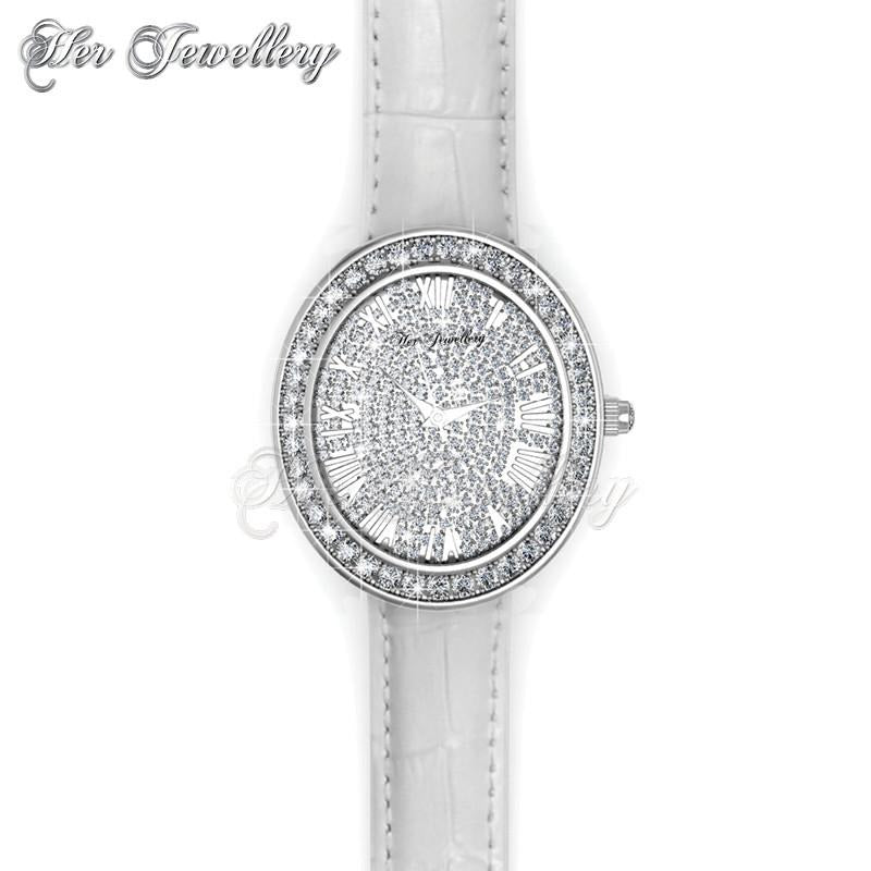 Swarovski Crystals Glamour Leather Watch†- Her Jewellery