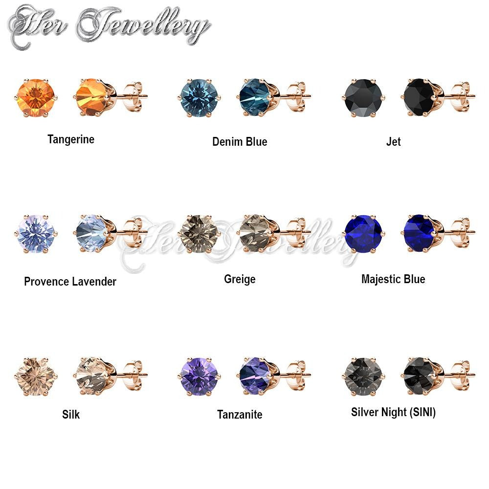 Swarovski Crystals Galaxy Stone Earrings (Rose Gold) - Her Jewellery