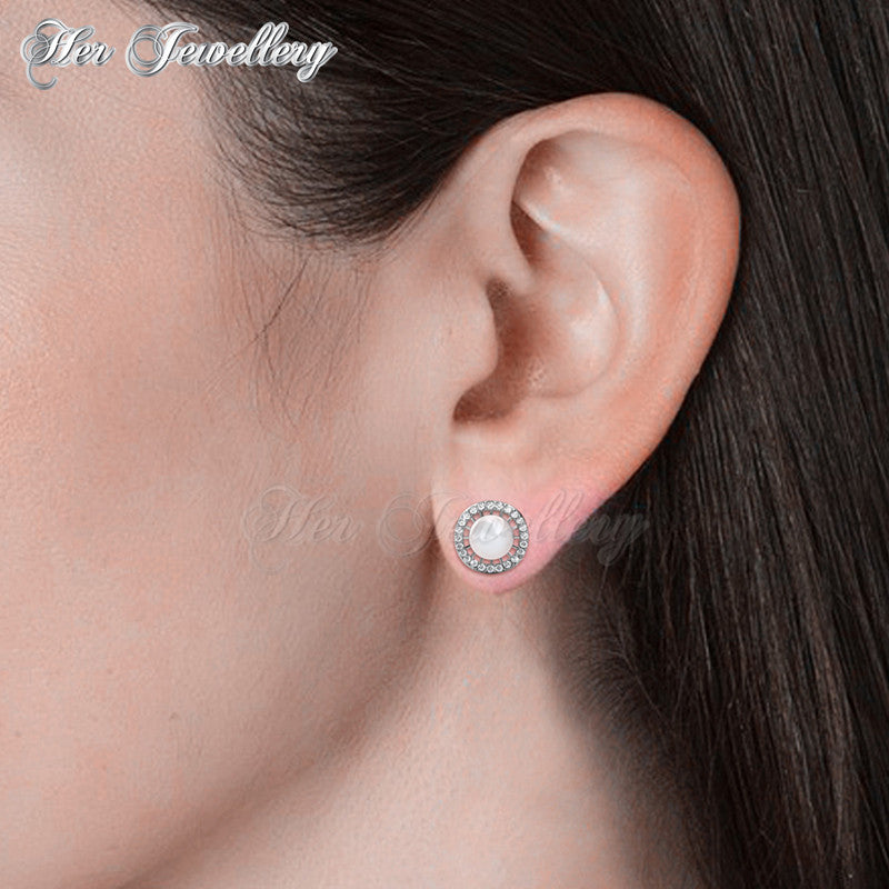 Swarovski Crystals Chloe Pearl Earrings - Her Jewellery