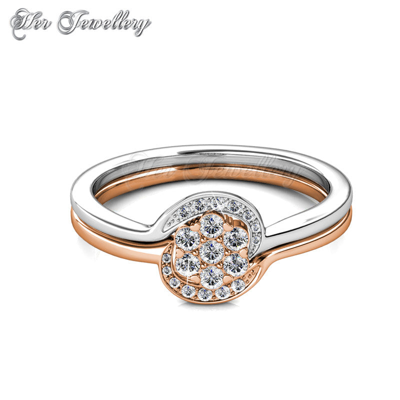 Swarovski Crystals Duo Bond Ring - Her Jewellery