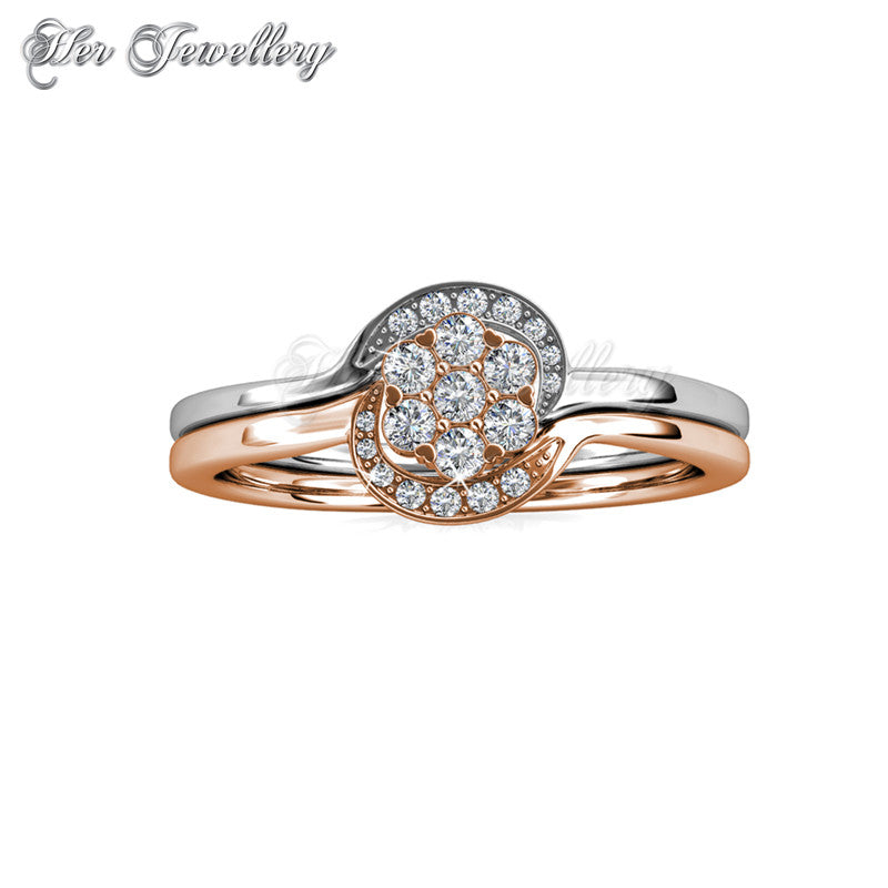 Swarovski Crystals Duo Bond Ring - Her Jewellery
