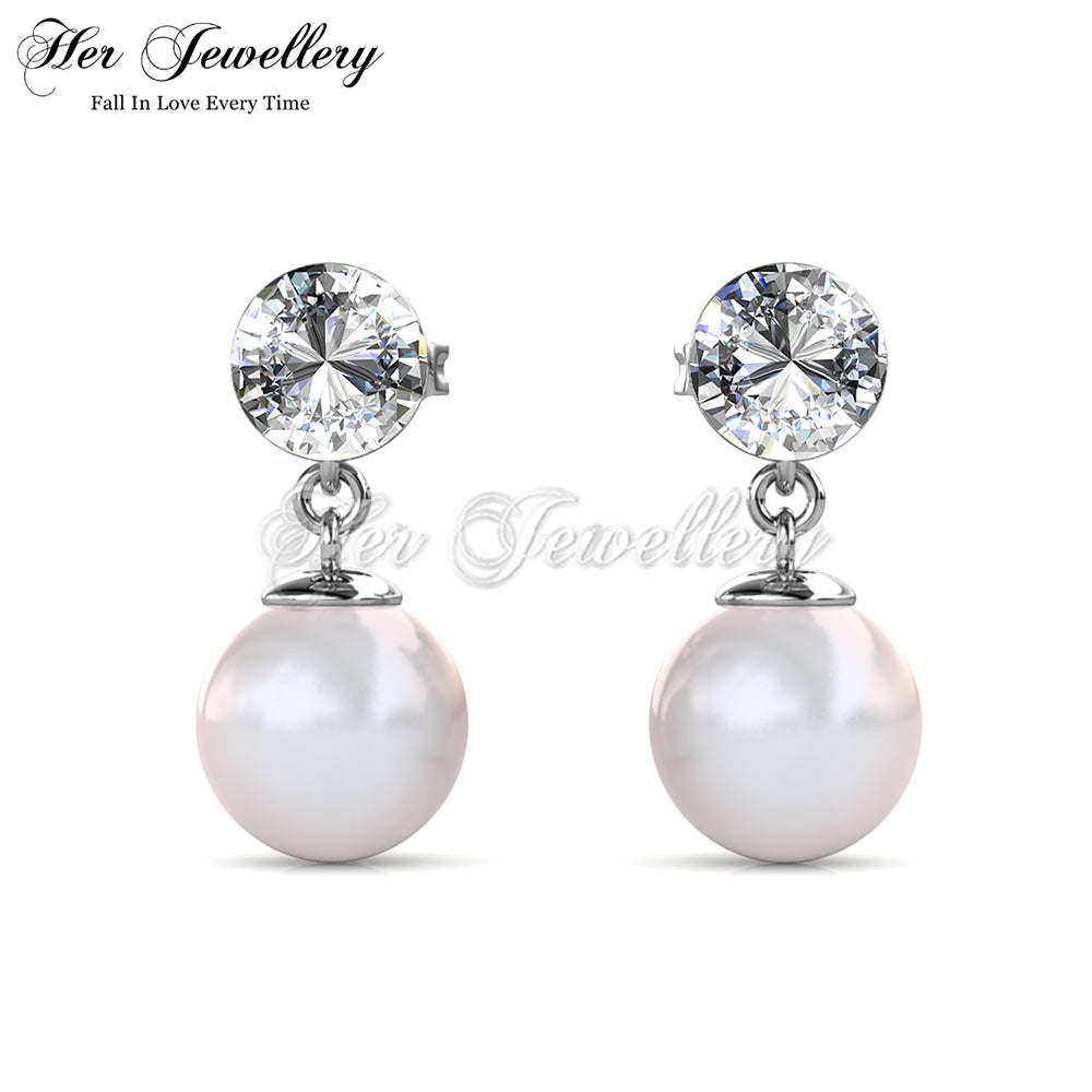 Simply Crystal Pearl Earrings