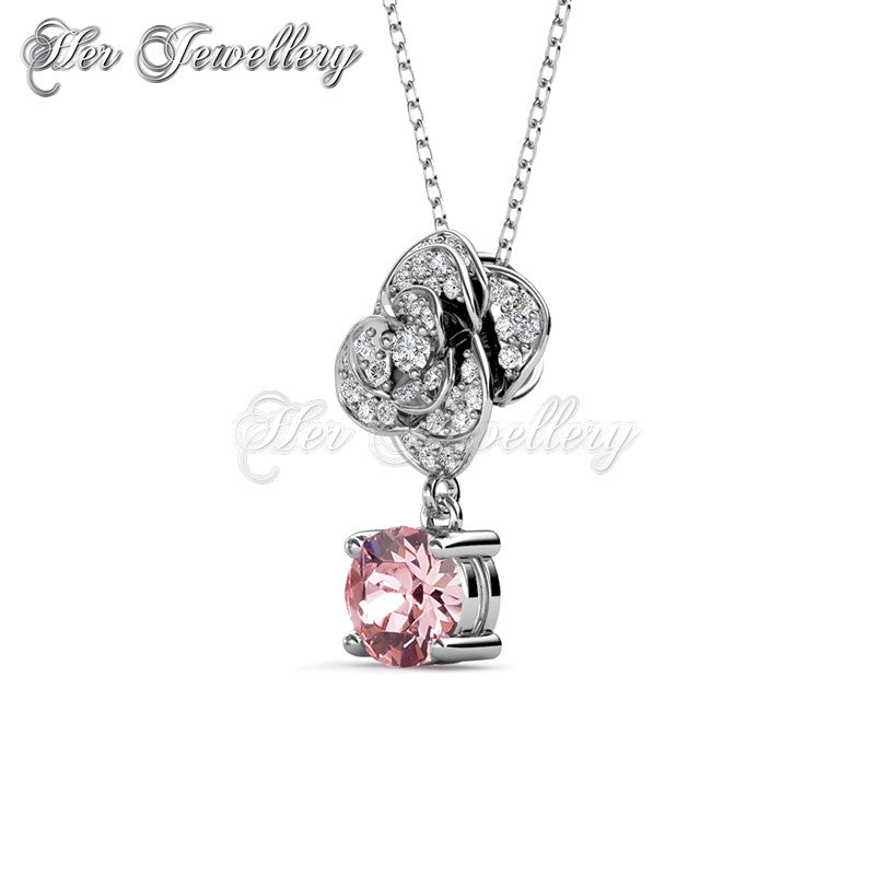 Swarovski Crystals Glamour Rose Pendant - Her Jewellery