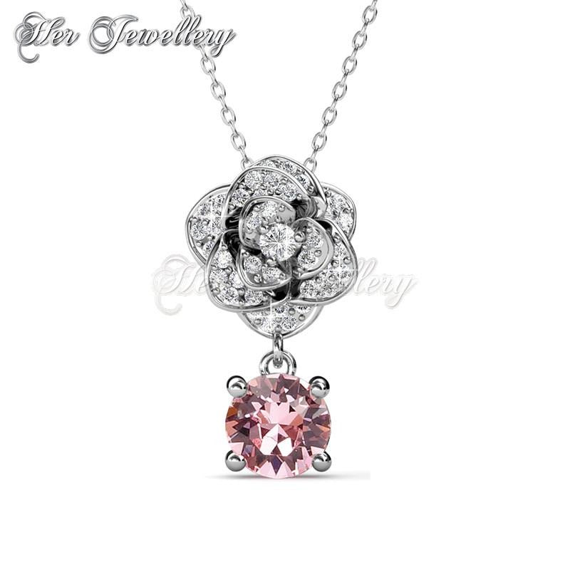 Swarovski Crystals Glamour Rose Pendant - Her Jewellery