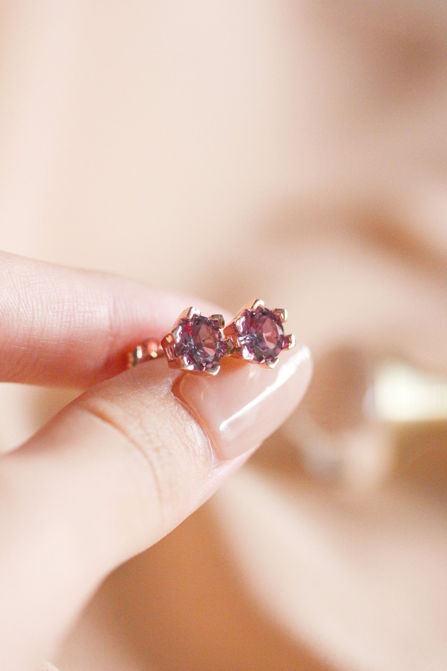 Shimmering Star Alexandrite Earrings