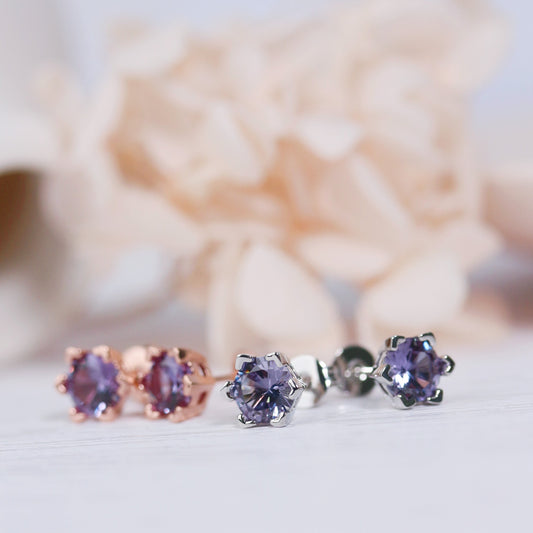 Shimmering Star Alexandrite Earrings