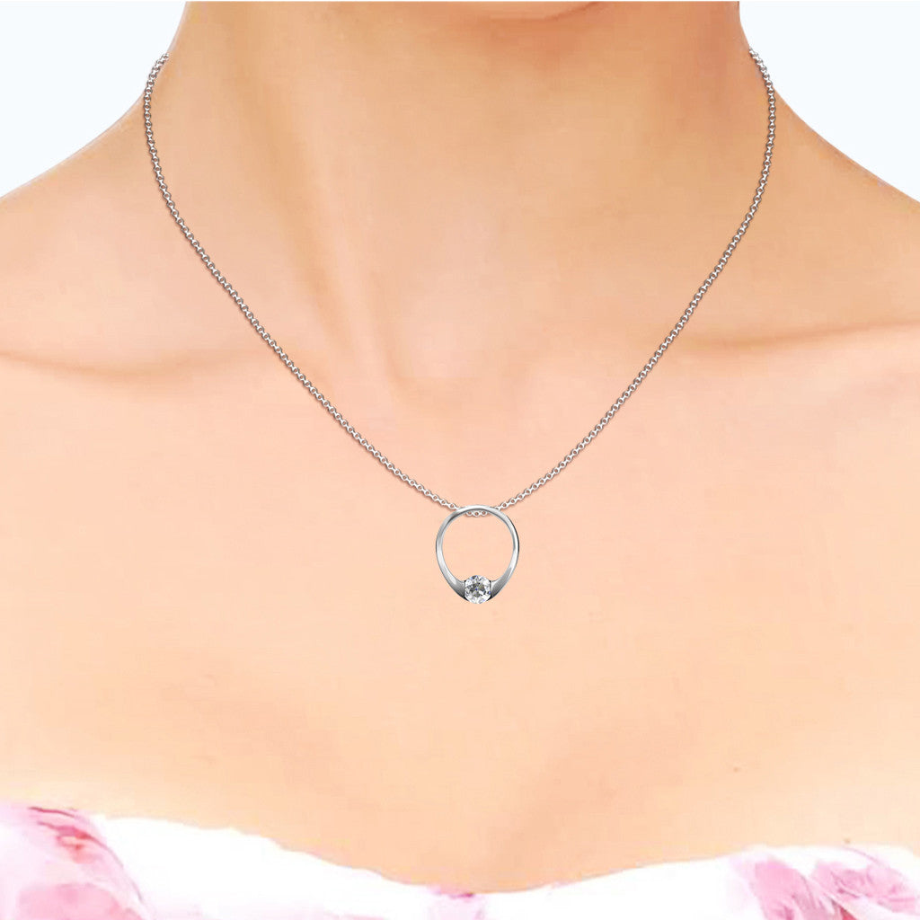 Swarovski Crystals Mini Ring Pendant - Her Jewellery