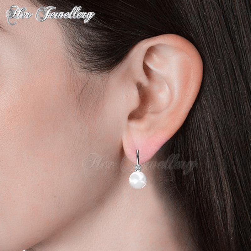 Swarovski Crystals Pearl Bomb Earrings - Her Jewellery