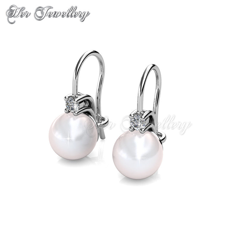 Swarovski Crystals Pearl Bomb Earrings - Her Jewellery