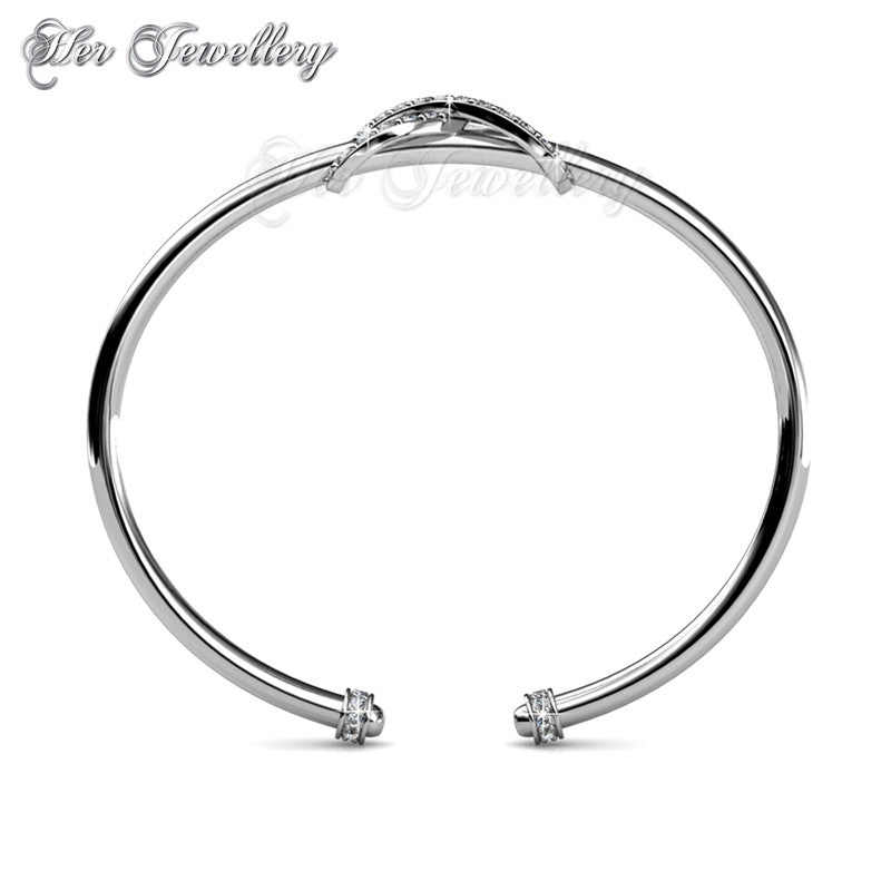 Swarovski Crystals Ribbon Bangle - Her Jewellery