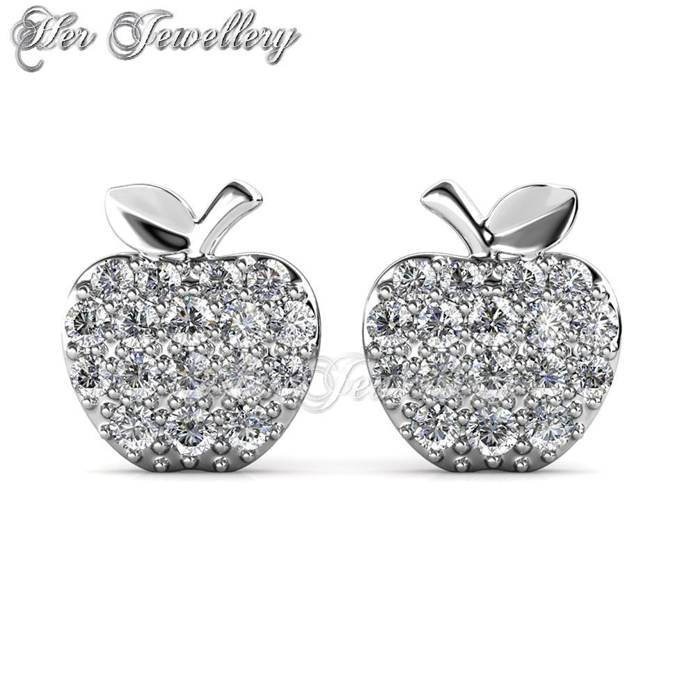 Swarovski Crystals Little Apple Earrings - Her Jewellery