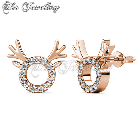 Swarovski Crystals Deer Antlers Earrings - Her Jewellery