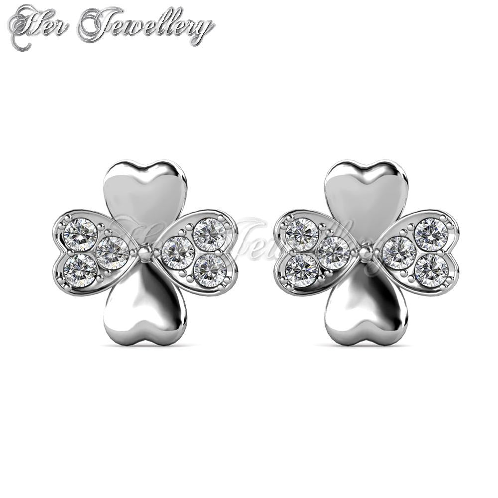 Swarovski Crystals Sweet Clover Earrings - Her Jewellery