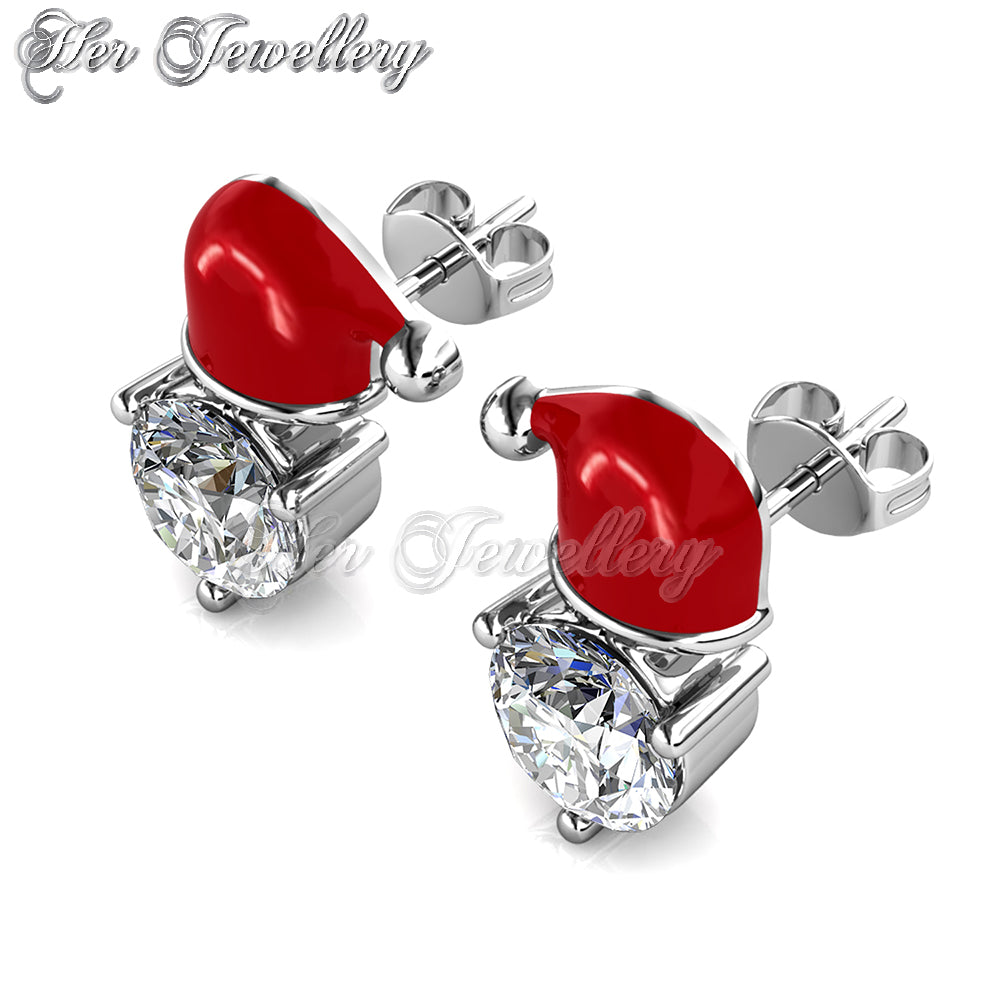 Swarovski Crystals X'Mas Santa Earrings - Her Jewellery