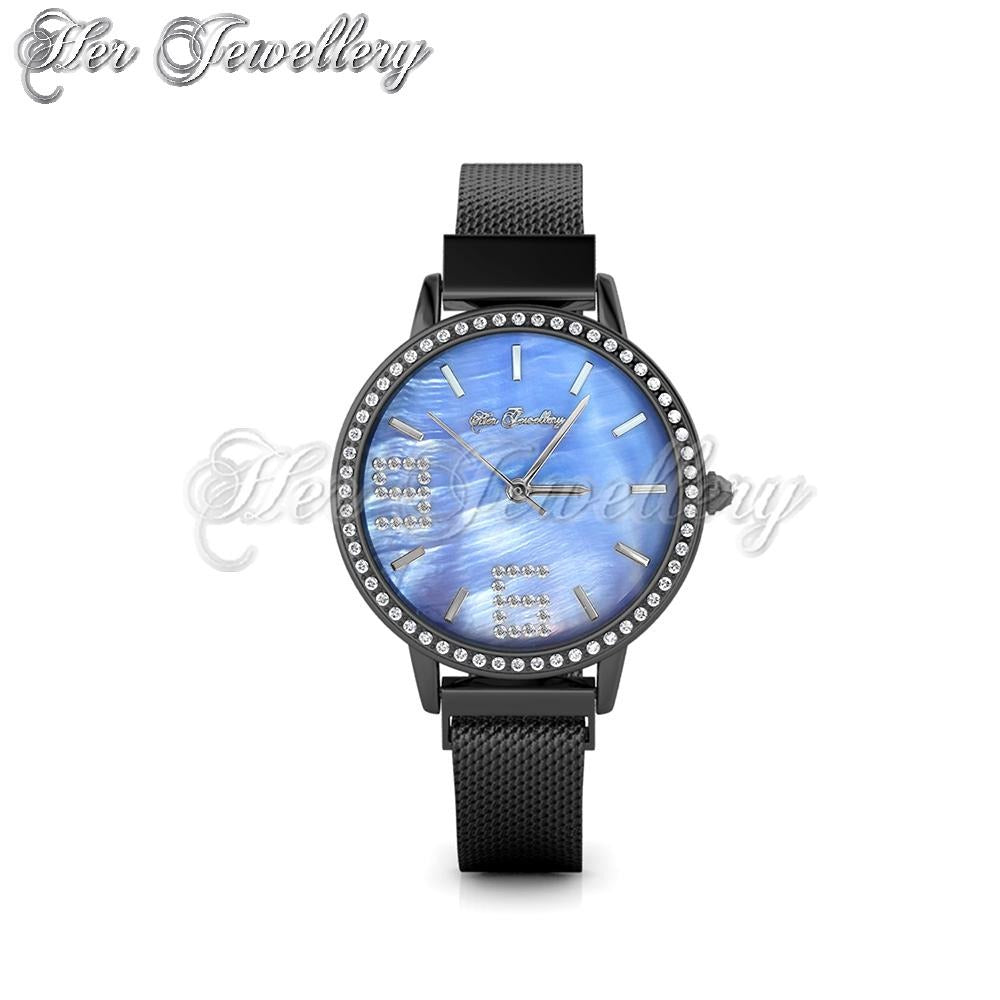 Stylish Crystal Shell Dial Watch