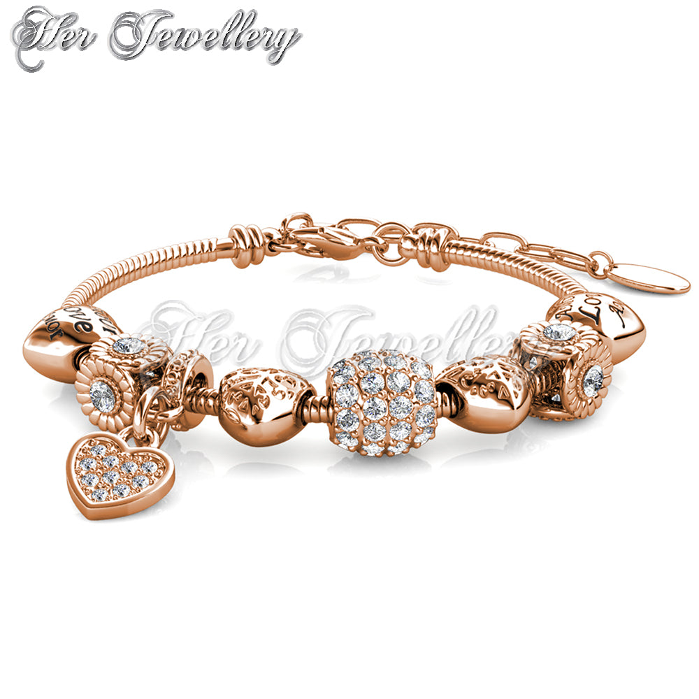 Swarovski rose gold charm on sale bracelet